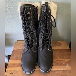 Women's Black Fur-Lined Boots